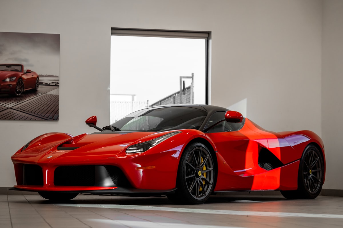Car in showroom